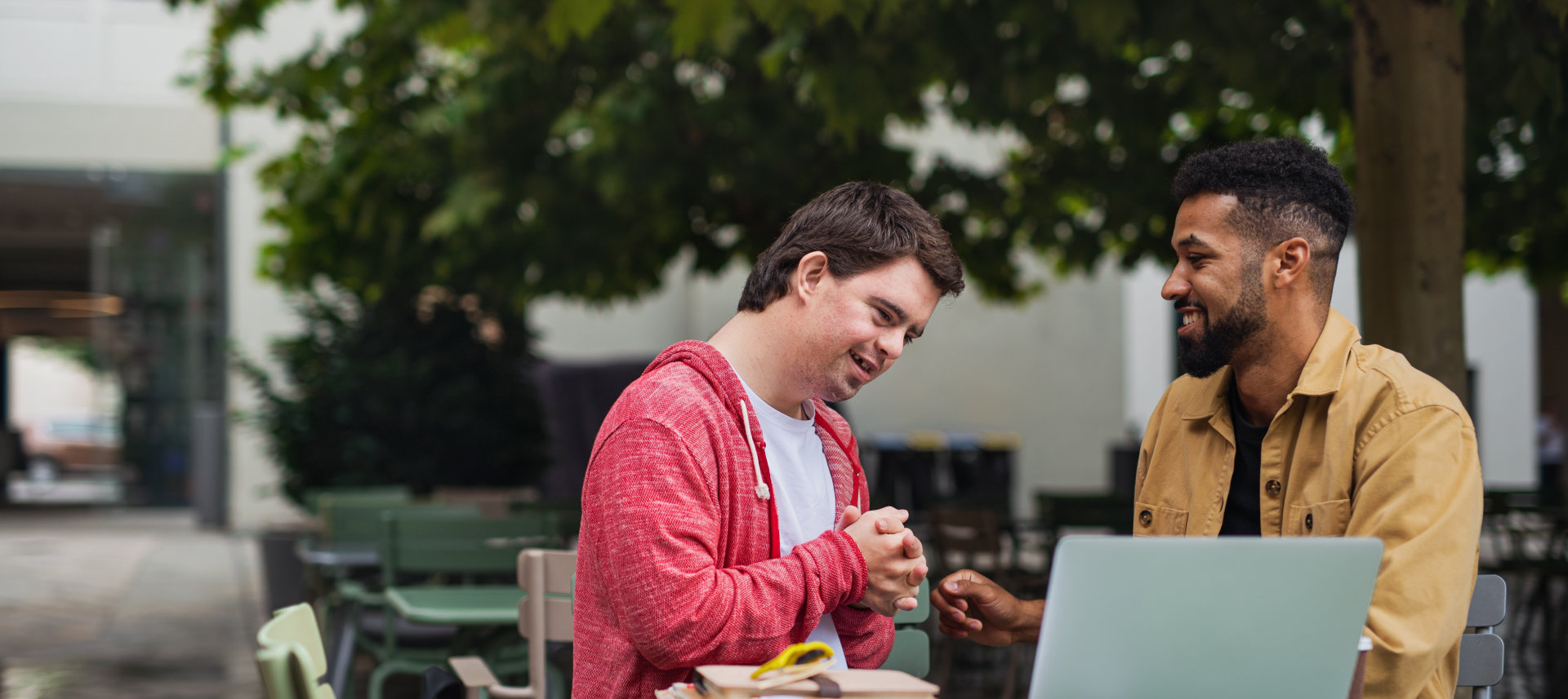 Man with his friend